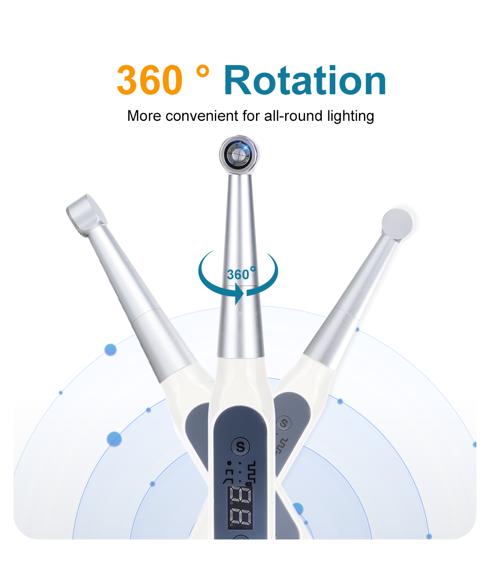 360° rotating tip curing light